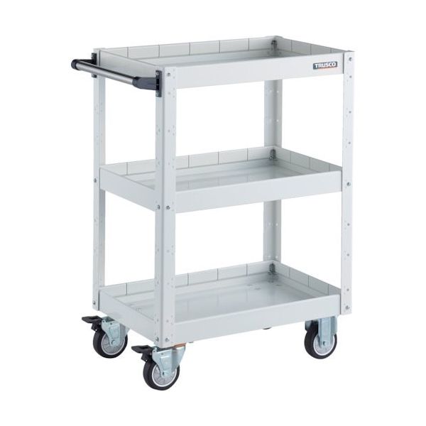TRUSCO ツールワゴン イーグルワゴン 600X400XH880 深型3段 ウレタン車輪 ホワイト EGW-963F3U-W 1台（直送品）