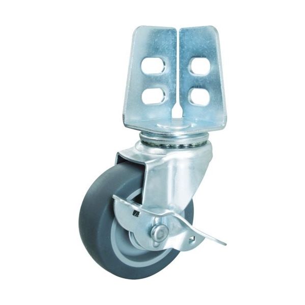 トラスコ中山 TRUSCO アングル式エラストマーキャスター 自在S付 φ65 TYSA-65ELS 1個 362-9107（直送品）