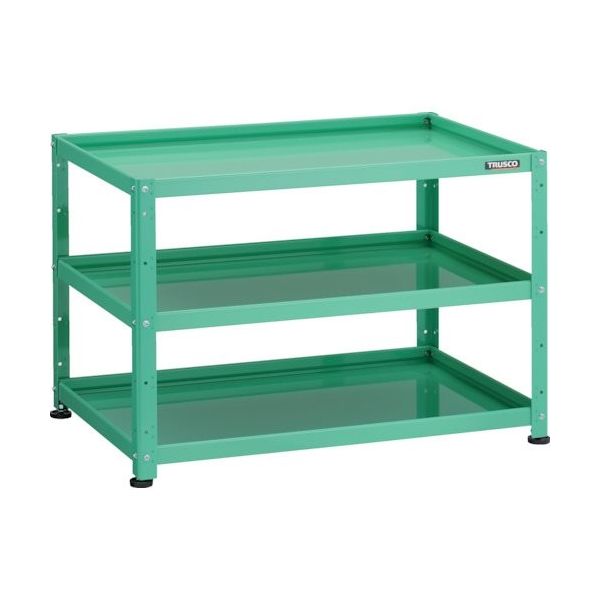 トラスコ中山 TRUSCO 小型物品棚 バーディワゴン固定型 900X600 3段 ヤンググリーン BDW-R793-YG 1台（直送品）