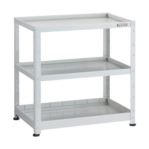 トラスコ中山 TRUSCO 小型物品棚 バーディワゴン固定型 750X500 浅2深1段 ホワイト BDW-R973F1-W 1台（直送品）