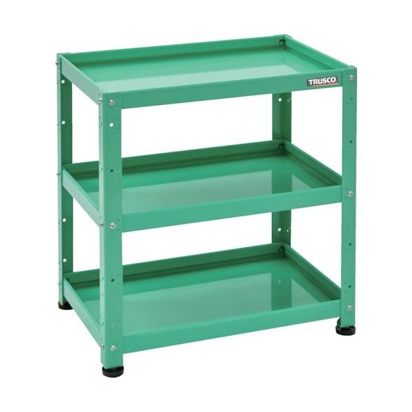 トラスコ中山 TRUSCO 小型物品棚 バーディワゴン固定型 750X500 深3段 ヤンググリーン BDW-R973F3-YG 1台（直送品）