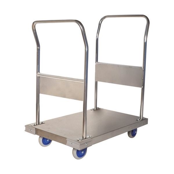 金沢車輌 金沢 小型環境静音ステンレス台車 両ハンドル固定式 SUS-103GS 1台 177-0214（直送品）