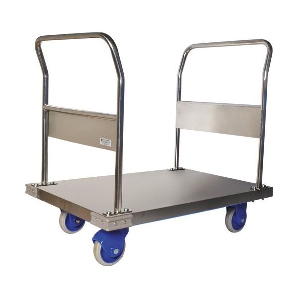 金沢車輌 金沢 大型環境静音ステンレス台車 両ハンドル固定式 SUS-303GS 1台 177-0230（直送品）