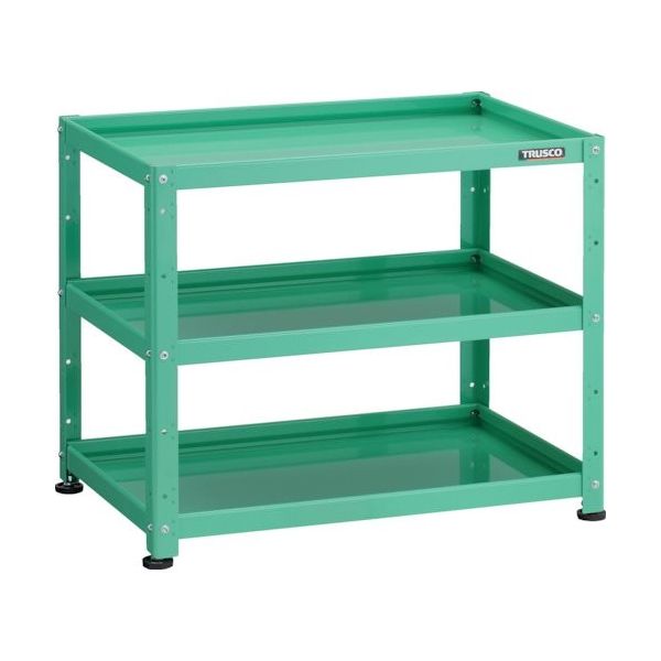 トラスコ中山 TRUSCO 小型物品棚 バーディワゴン固定型 750X500 3段 ヤンググリーン BDW-R773-YG 1台（直送品）