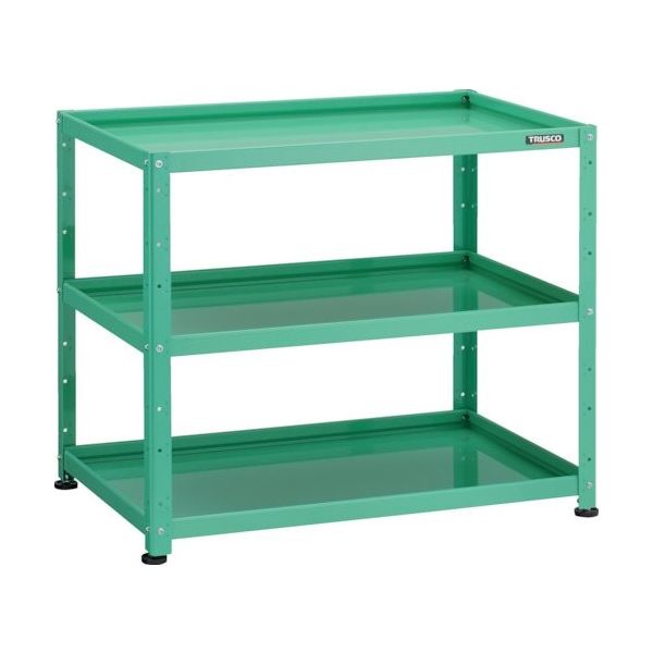 トラスコ中山 TRUSCO 小型物品棚 バーディワゴン固定型 900X600 3段 ヤンググリーン BDW-R993-YG 1台（直送品）