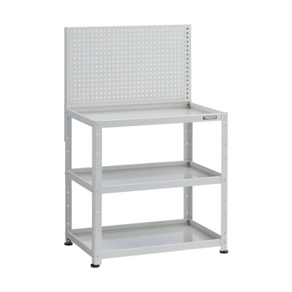 TRUSCO 小型作業台 ツールワゴン バーディワゴン固定型 上部パンチングパネル 750×500×1330 BDW-RP973-W 1台（直送品）