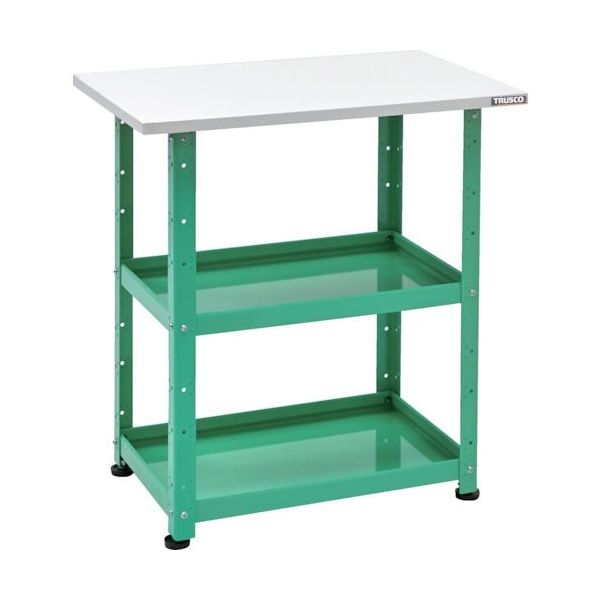 トラスコ中山 TRUSCO 小型ボルト式棚 バーディワゴンラック型 600X400 天板付 ヤンググリーン BDW-R962T-YG 1台（直送品）