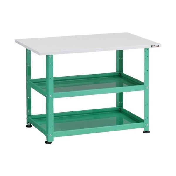 トラスコ中山 TRUSCO 小型ボルト式棚 バーディワゴンラック型 750X500 天板付 ヤンググリーン BDW-R772T-YG 1台（直送品）