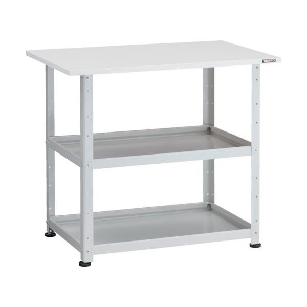 トラスコ中山 TRUSCO 小型ボルト式棚 バーディワゴンラック型 750X500 天板付 ホワイト BDW-R972T-W 1台（直送品）