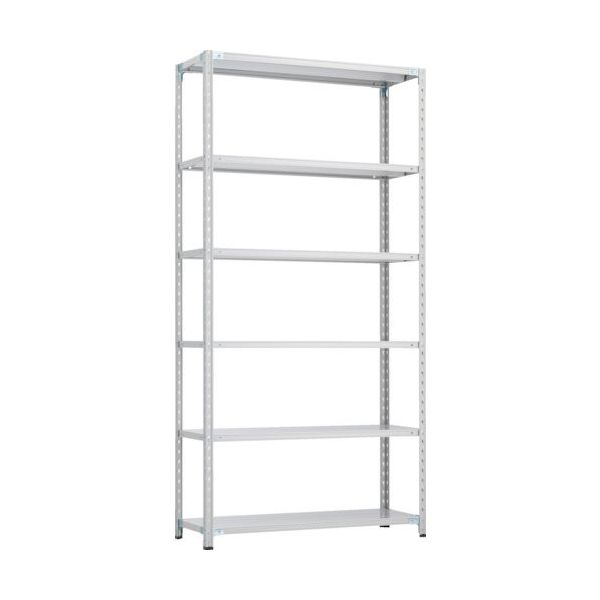 トラスコ中山 TRUSCO CB型セミボルトレス軽中量棚 900X300XH2400 6段 WG色 CB-8336-WG 1セット(1台)（直送品）