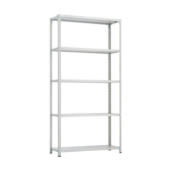 トラスコ中山 TRUSCO CB型セミボルトレス軽中量棚 1200X450XH2400 5段 WG色 CB-8445-WG 1セット(1台)（直送品）