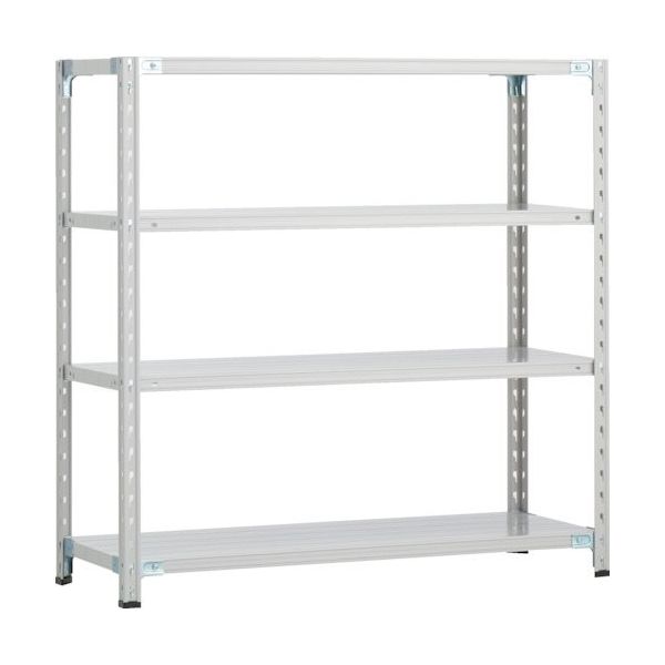 トラスコ中山 TRUSCO CB型セミボルトレス軽中量棚 900X450XH1200 4段 WG色 CB-4344-WG 1セット(1台)（直送品）
