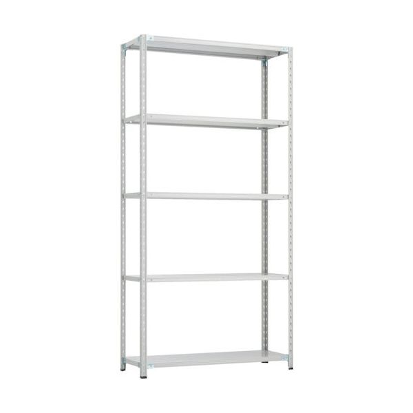 トラスコ中山 TRUSCO CB型セミボルトレス軽中量棚 900X300XH2400 5段 WG色 CB-8335-WG 1セット(1台)（直送品）