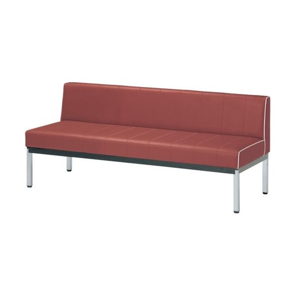 ミズノ 蓄光ロビーベンチ背付 W1500 ブラウン MC-1515CP-BR 1台 379-7014（直送品）