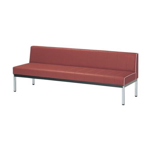 ミズノ 蓄光ロビーベンチ背付 W1800 ブラウン MC-1518CP-BR 1台 379-6923（直送品）