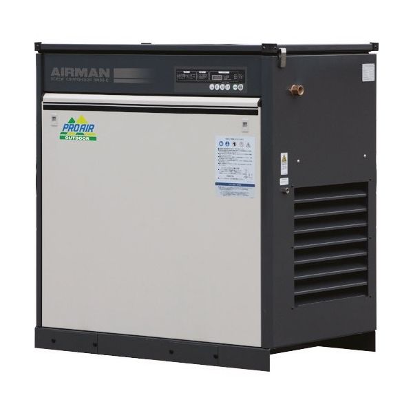 北越工業 北越 スクリューコンプレッサ ドライヤ付 屋外仕様 7.5KW 60Hz SMS8ESD-6C 1台 162-1701（直送品） - アスクル