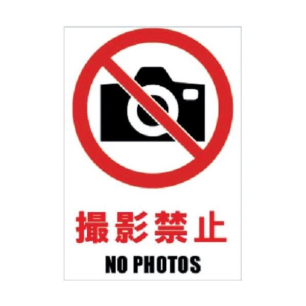 ホリコー Glassticker(ガラスステッカー)04 撮影禁止 140mm×200mm GS-140200-04 1セット(8枚)（直送品）