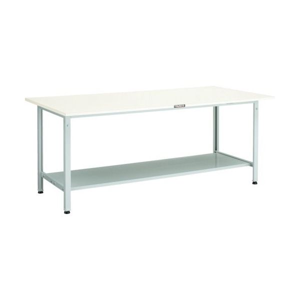 トラスコ中山 TRUSCO AE型作業台 1500X750XH740 下棚2枚付 ホワイト色 AE-1500LT2 W 1台（直送品）