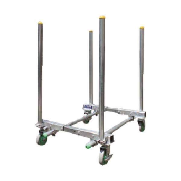 日下部機械 KKK システム台車 ワイドタイプ WB-6E 1セット(2組) 134-7229（直送品）