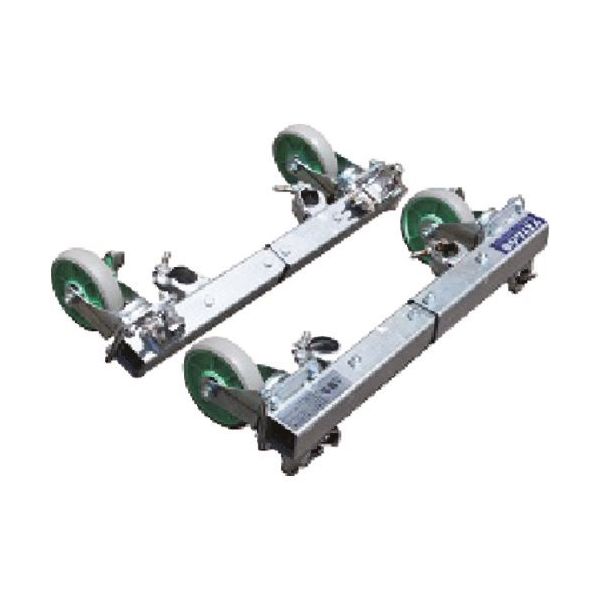 日下部機械 KKK システム台車 ワイドタイプ(旋回固定自在兼用キャスター) WB-7E 1台(2組) 350-7519（直送品）