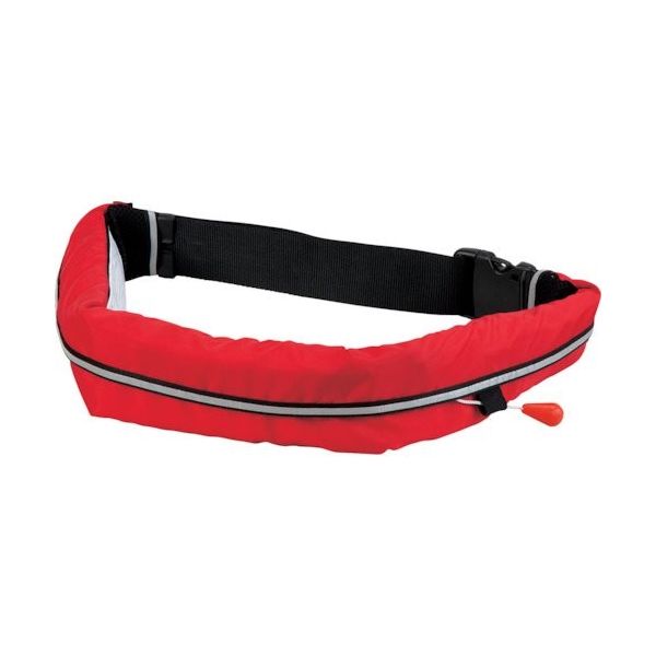 オーシャンライフ 手動膨張式ウエストタイプ 小型船舶用ライフジャケット レッド TYPE A WR-3-RD 1着 377-6507（直送品）