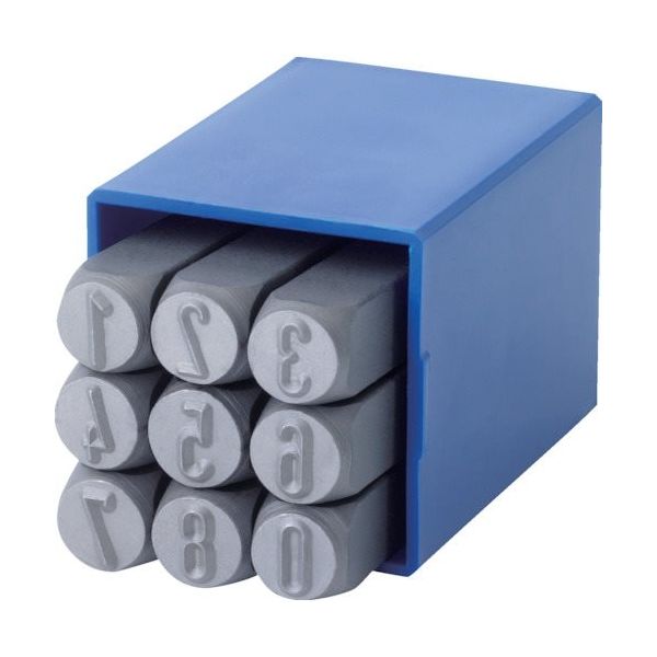 Heidenpeter グラブレム 数字刻印セット 丸面スタンダード 0~9 6mm 01006000 1セット(9本) 380-4943（直送品）