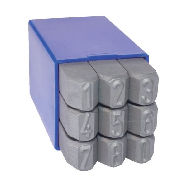 Heidenpeter グラブレム 逆数字刻印セット スタンダード 0~9 4mm 10304000 1セット(9本) 379-5315（直送品）