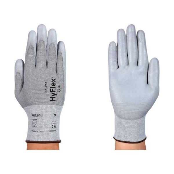 アンセル・ヘルスケア・ジャパン アンセル 耐切創手袋 ハイフレックス 11ー755 Lサイズ 11-755-9 1双 386-1776（直送品）