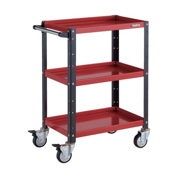 TRUSCO ツールワゴン バーディワゴン 600X400XH880 ウレタン車輪 レッド/ブラック BDW-963U-RBK 1台（直送品）