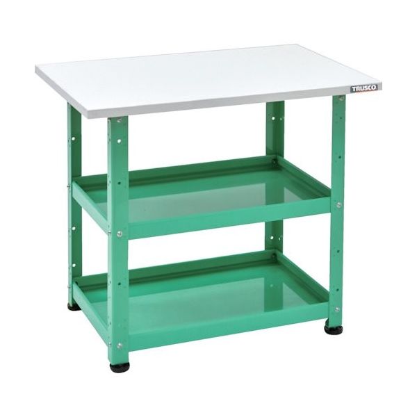 トラスコ中山 TRUSCO 小型物品棚 バーディワゴン固定型 600X400 天板付 ヤンググリーン BDW-R762T-YG 1台（直送品）