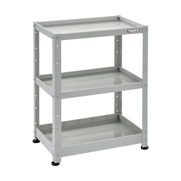 トラスコ中山 TRUSCO 小型ボルト式棚 バーディワゴンラック型 600X400 浅2深1段 ホワイト BDW-R963F1-W 1台（直送品）