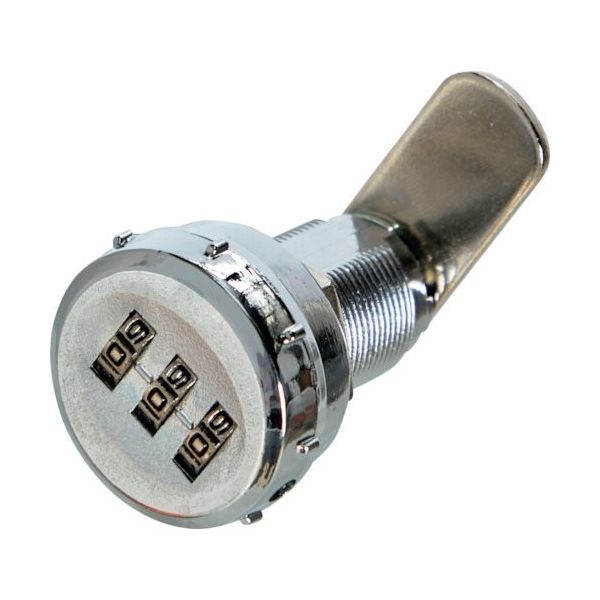 トラスコ中山 TRUSCO ダイヤル錠 丸型 φ31.6 クロームメッキ DL-CA307 1個 336-0462（直送品）