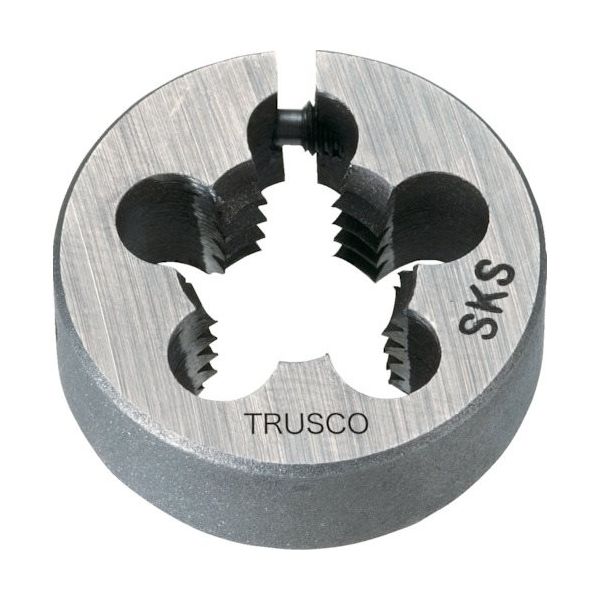 トラスコ中山 TRUSCO 左・アジャスタブル丸ダイス 25径 M6×1.0 (SKS) LT25D-6X1.0 1個 401-8904（直送品）