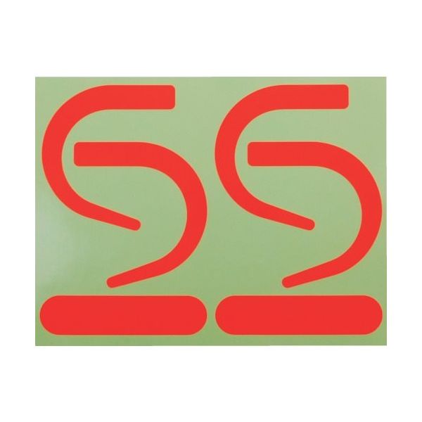 トラスコ中山 TRUSCO フック用蛍光ステッカー 蛍光赤(2組セット) SAS2-R 1組(2枚) 369-2010（直送品）