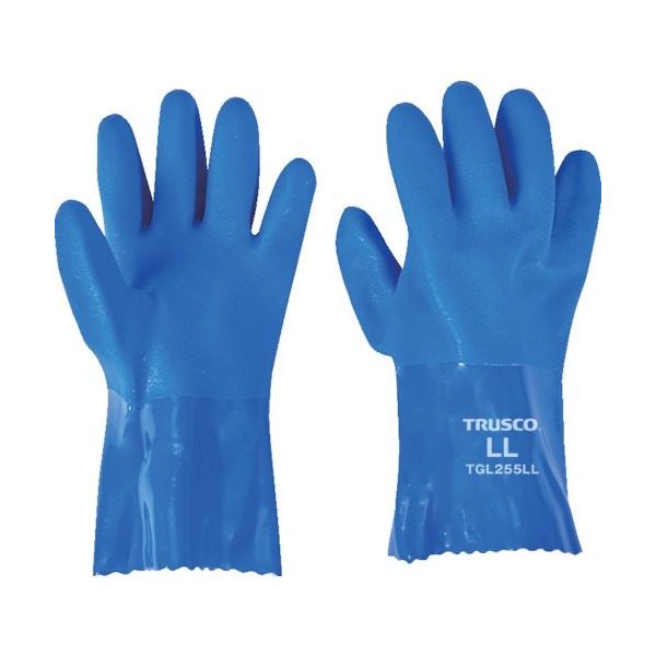 トラスコ中山 TRUSCO 耐油ビニール手袋1.2mm厚 LLサイズ 1双入 TGL255LL 1双 362-3063（直送品）