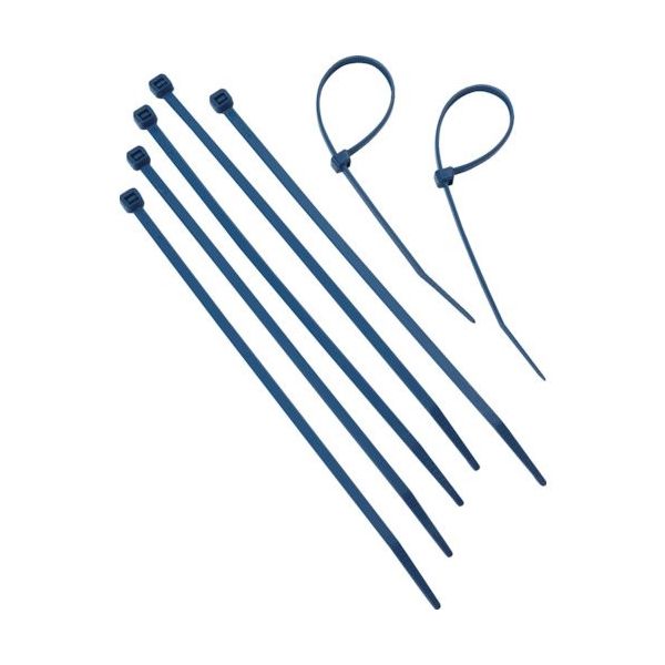 トラスコ中山 TRUSCO 金属センター感知可能ケーブルタイ 幅2.5mmx100mm 青 TRCV-100MD 1袋(100本)（直送品）