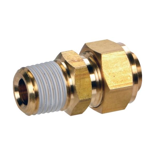 トラスコ中山 TRUSCO クイックシール継手 コネクタ φ4X2 呼びR1/8 TS-4X2-01CM 1個 358-9301（直送品）