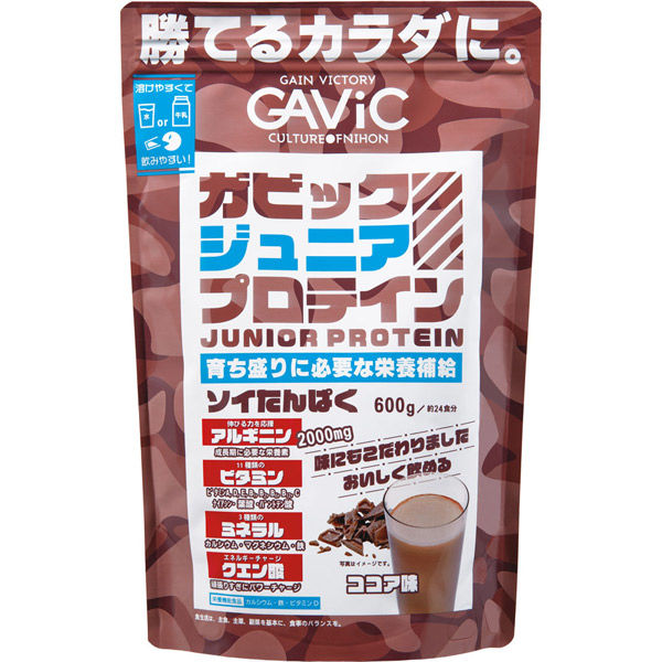 GAVIC(ガビック) キッズ ジュニアプロテイン 600g ココア味 ＣＯＣ GC4000 1袋（直送品）
