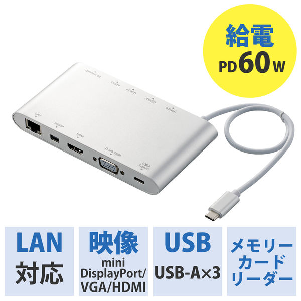 USB Type-C ハブ 6in1 SDカードリーダー HDMI ポート 4K PD対応 USB 3.0 USB-C タイプC Macbook Android iPad ノートパソコン Surface 高速転送 音楽 写真 軽量
