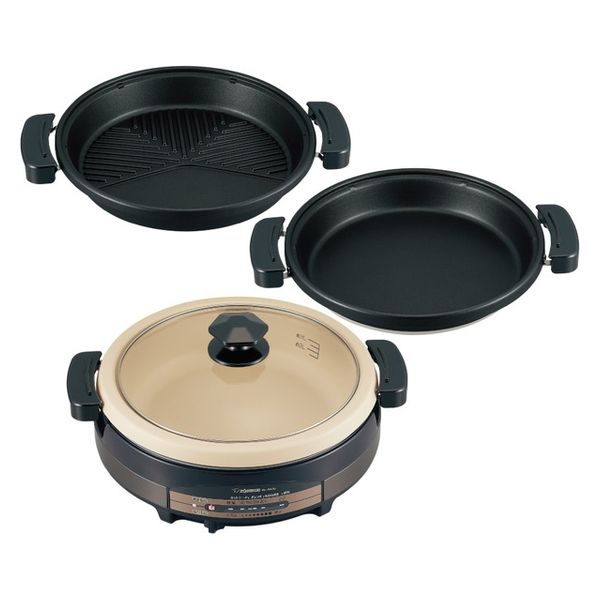 新品！ZOJIRUSHI グリル鍋 EP-RW30-TA ブラウン 象印マホービン グリルなべ EP-RW30-TA ブラウン 1台 - アスクル