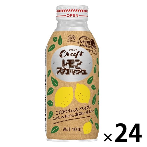不二家 クラフトレモンスカッシュ 380ml 1箱（24本入） - アスクル