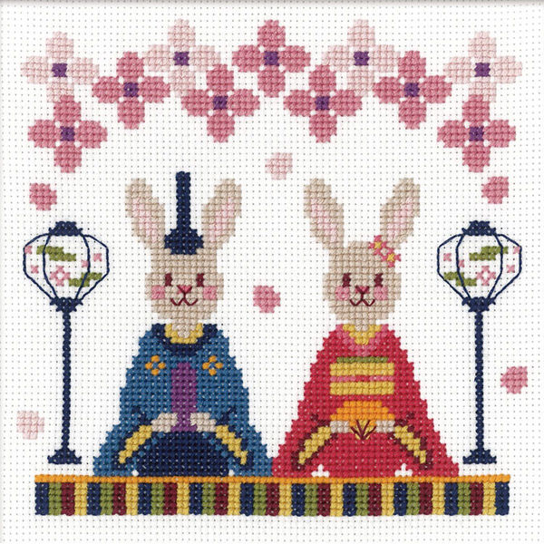 ❤️さえら★ヒスクローネ★可愛い★お花モチーフ刺繍飾り★エレガント★バスマット 刺しゅうキット 『クロスステッチキット かわいいアニマル