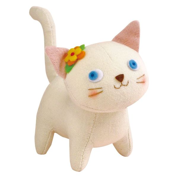 オリムパス製絲 パッチワークキット ぬいぐるみ おしゃまな子猫 シロ PA452 3個（直送品） - アスクル