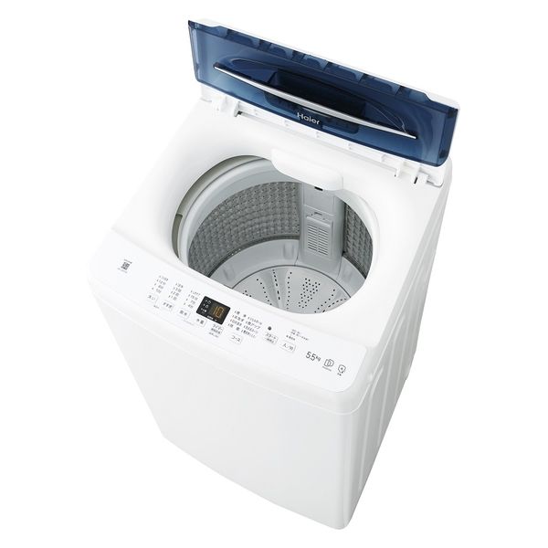 最新 美品 2023年製Haier 洗濯機 5.5kg JW-U55A ホワイト - 洗濯機