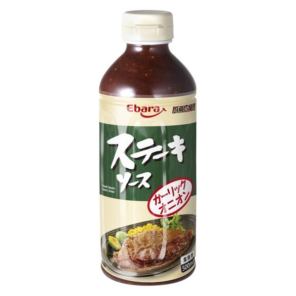 厨房応援団ステーキソースガーリックオニオン 500ml×12本 955451 １セット エバラ食品工業（直送品）