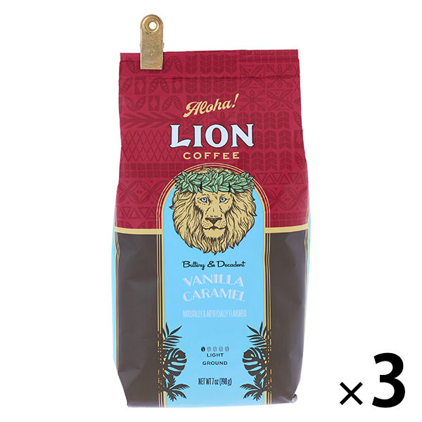 LION COFFEE バニラキャラメル 3袋 - コーヒー