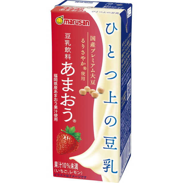 マルサンアイ ひとつ上の豆乳 豆乳飲料あまおう 200ml 1セット（48本）