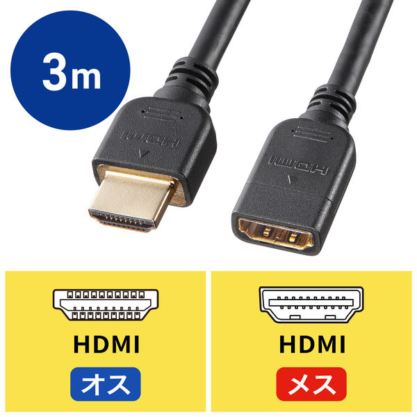 サンワサプライ HDMI延長ケーブル 3m KM-HD20-UEN30 1本 - アスクル