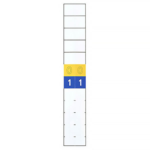 リヒトラブ　カラーナンバー見出し紙（ロングタイプ）　HK2201　1セット（500枚：100枚入×5）
