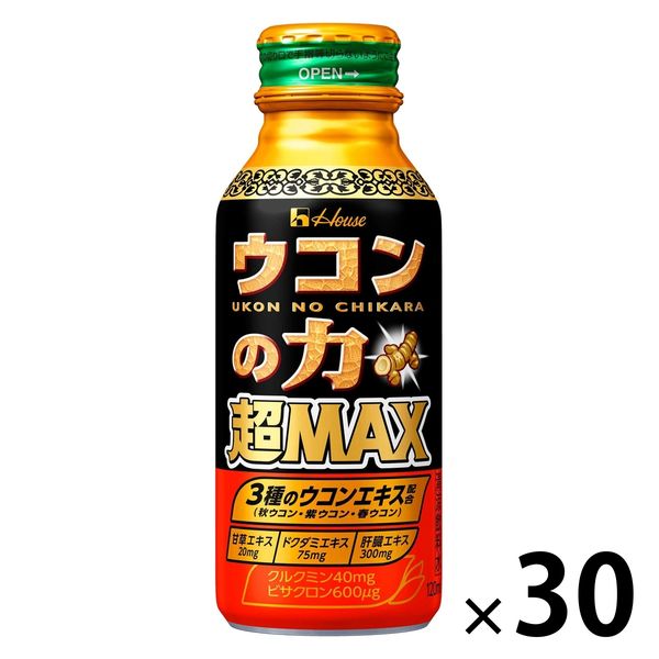 ハウスウェルネスフーズ ウコンの力 超MAX 120ml ボトル缶 1セット（30 